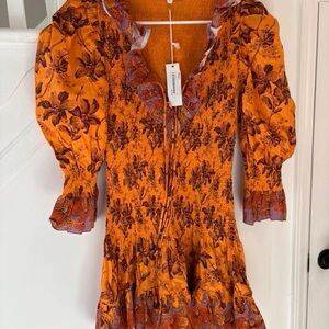 Floral Orange and Purple Love The Label Dress